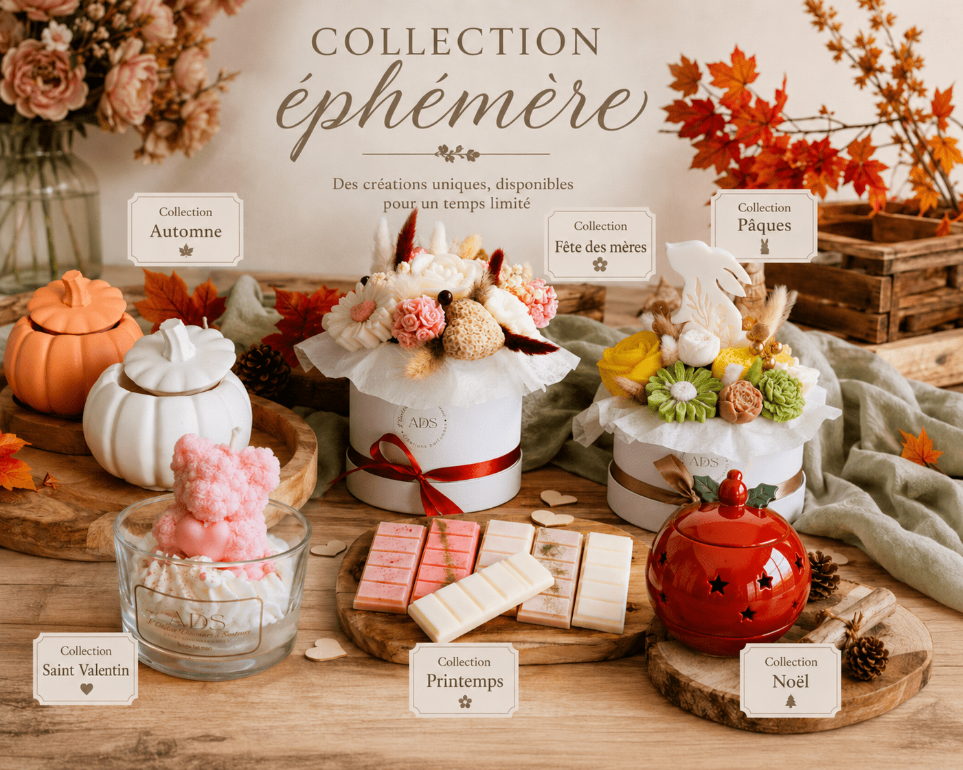 Collections éphémères | Fêtes, saisons et éditions limitées - L'Atelier Douceurs & Senteurs