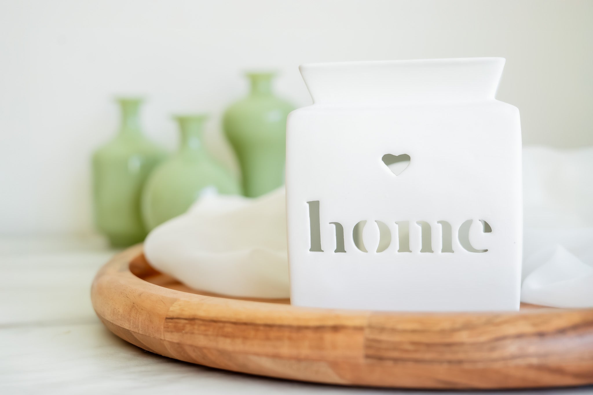 Brûle-parfum en céramique – Motif “Home”