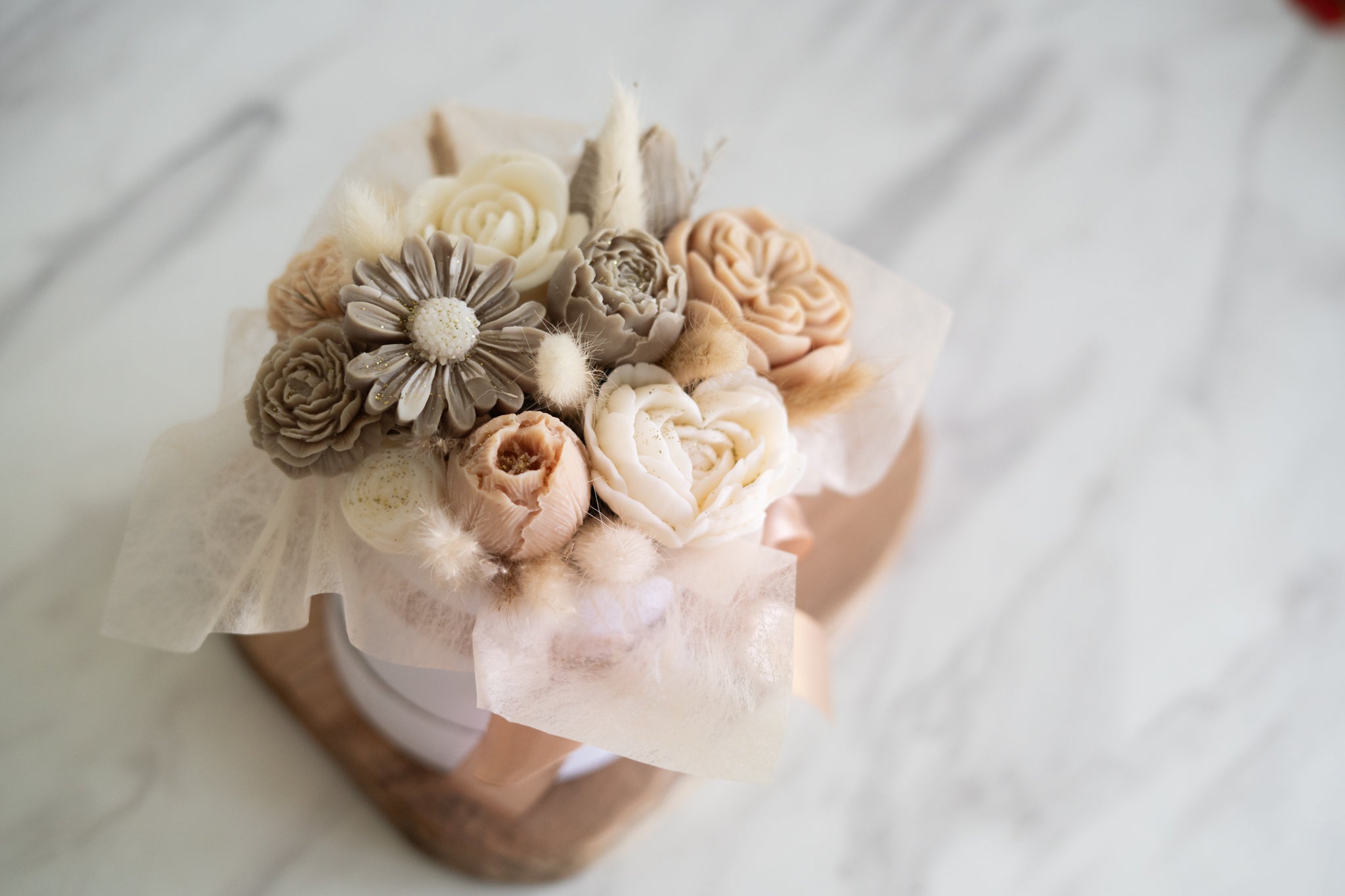 Bouquet de fleurs parfumées en cire végétale - 310g
