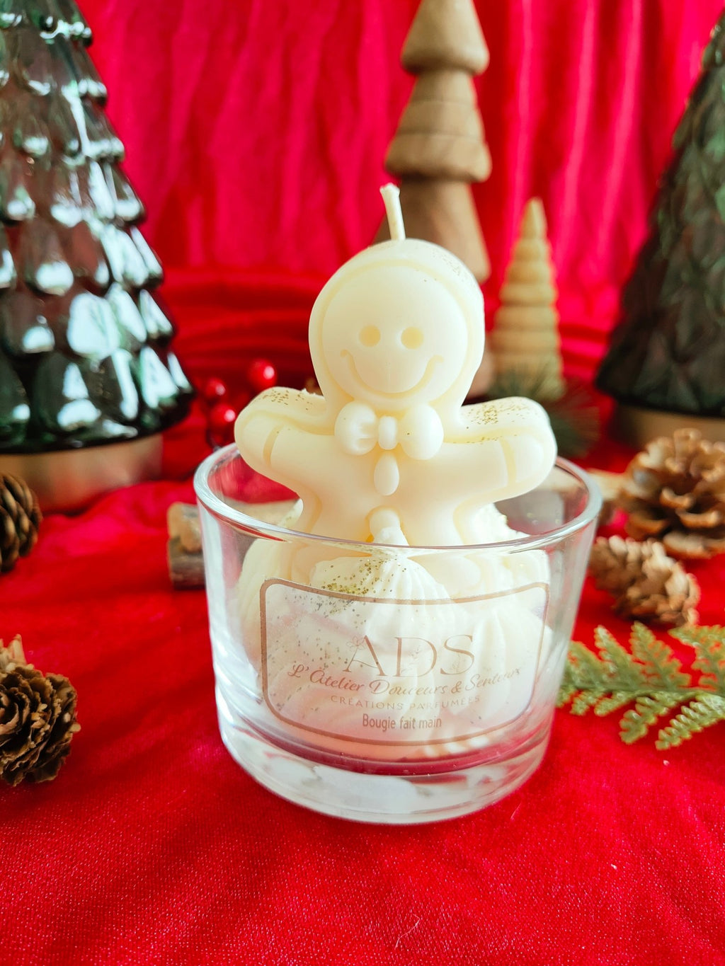 Bougie Pain d'épices Noël "cire végétale" - L'Atelier Douceurs & Senteurs