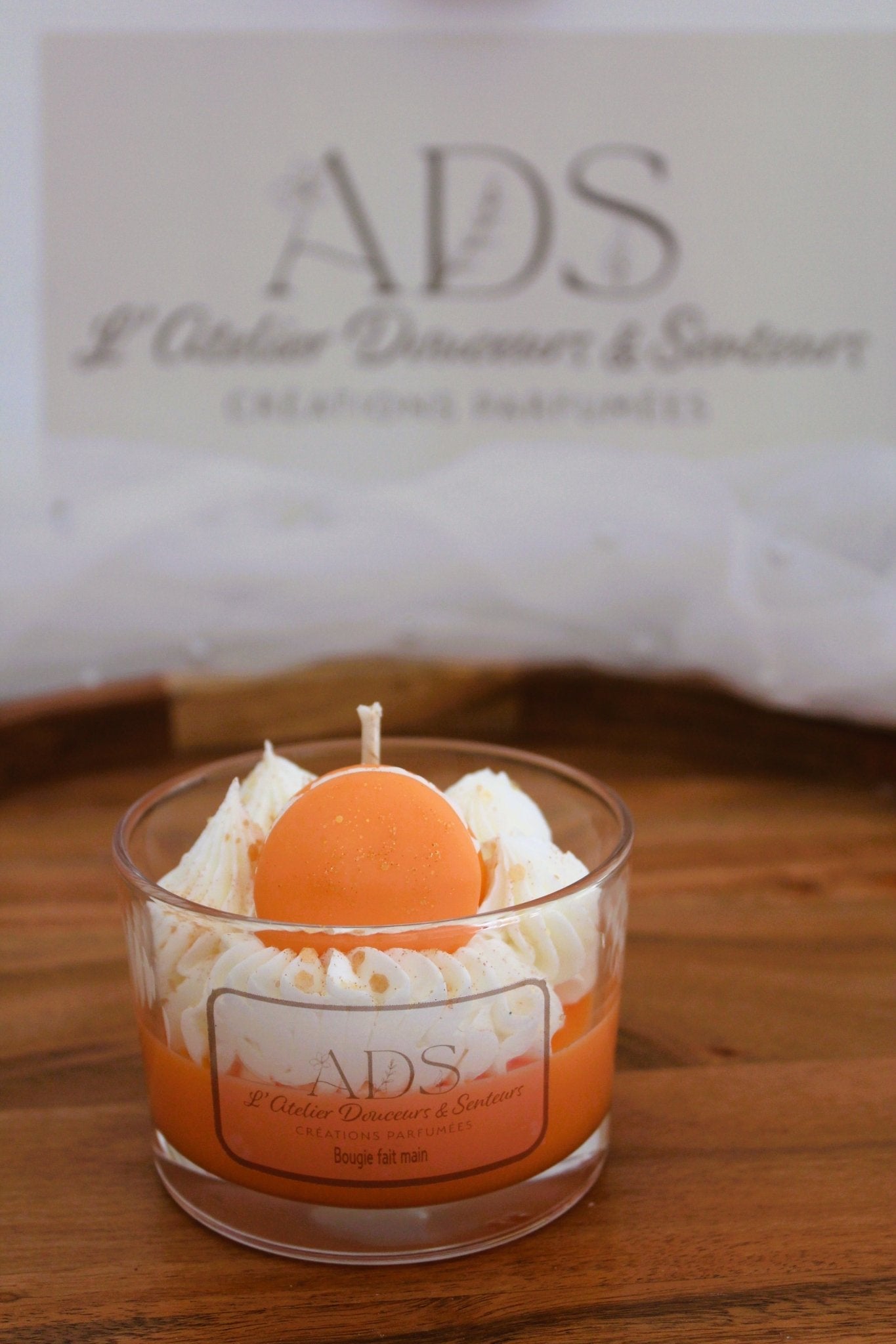 Bougie parfumée Nectar d'abricot – Cire végétale - L'Atelier Douceurs & Senteurs