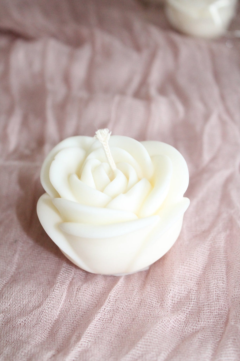 Bougies ROSES (Taille M) ” – cire végétale & parfum de grasse - L'Atelier Douceurs & Senteurs