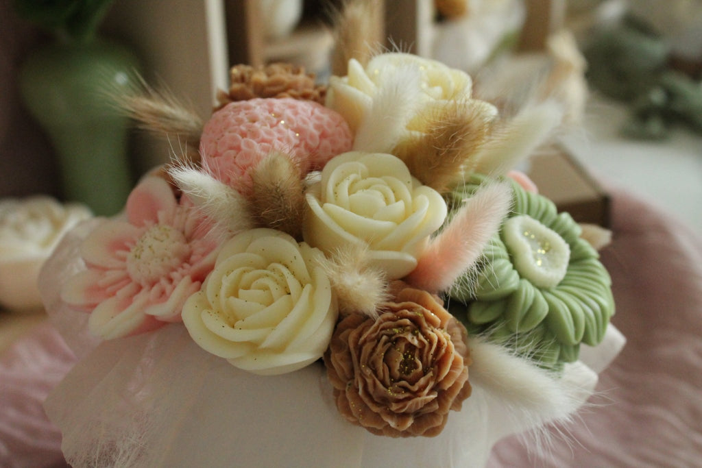 Bouquet de fleurs Floral parfumé en cire végétale - 290g - L'Atelier Douceurs & Senteurs