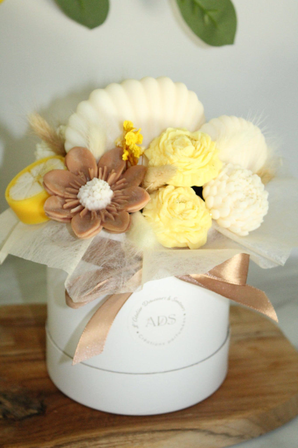 Bouquet de fleurs Floral parfumé en cire végétale -Jaune - L'Atelier Douceurs & Senteurs