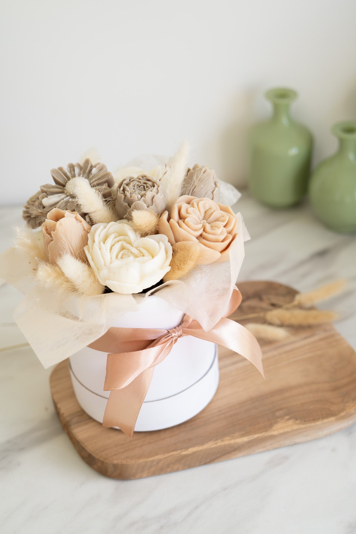 Bouquet de fleurs parfumées en cire végétale - 310g - L'Atelier Douceurs & Senteurs