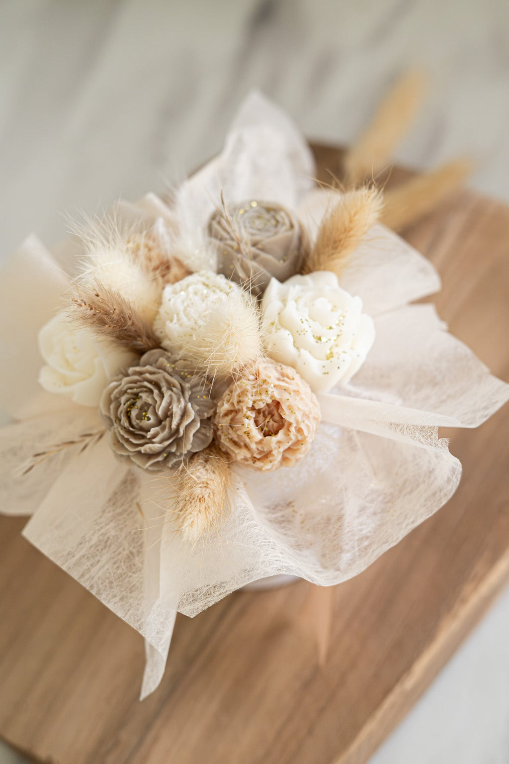 Bouquet de fleurs parfumées en cire végétale - 50g - L'Atelier Douceurs & Senteurs