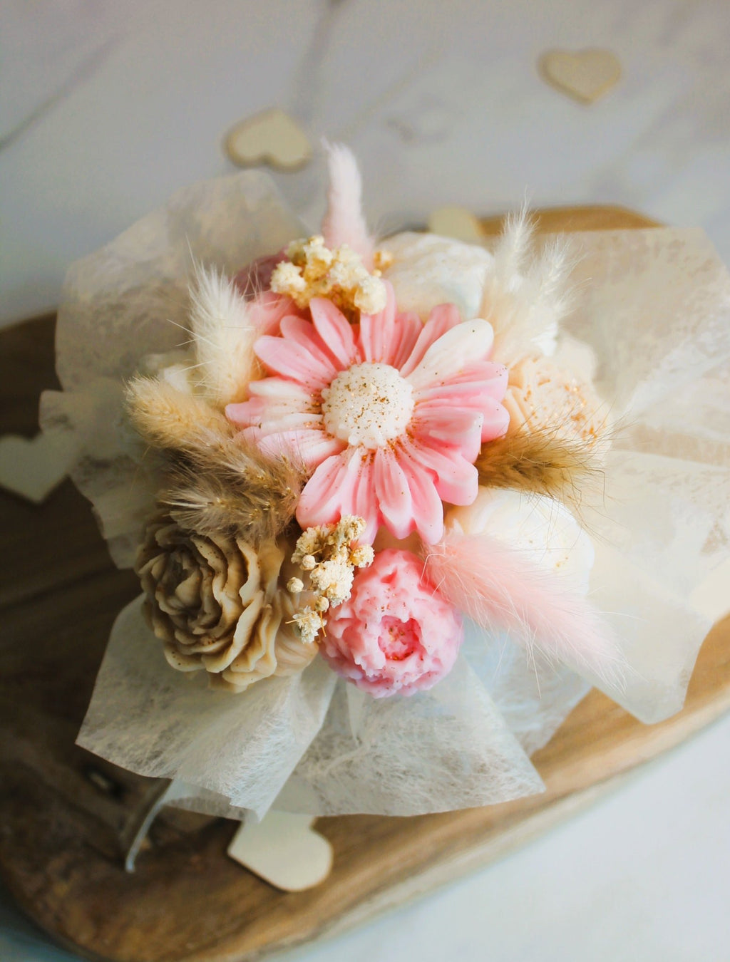 Bouquet de fleurs parfumées en cire végétale - 90g - L'Atelier Douceurs & Senteurs