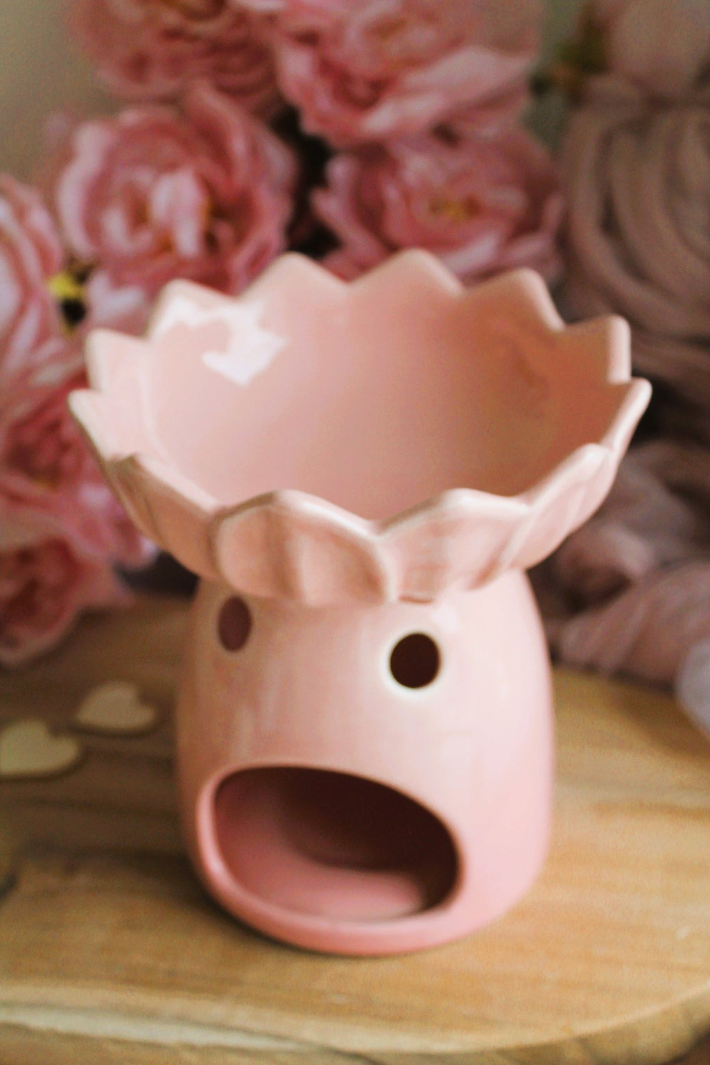 Brûle - parfum en céramique – Design Fleur de Lotus Rose - L'Atelier Douceurs & Senteurs