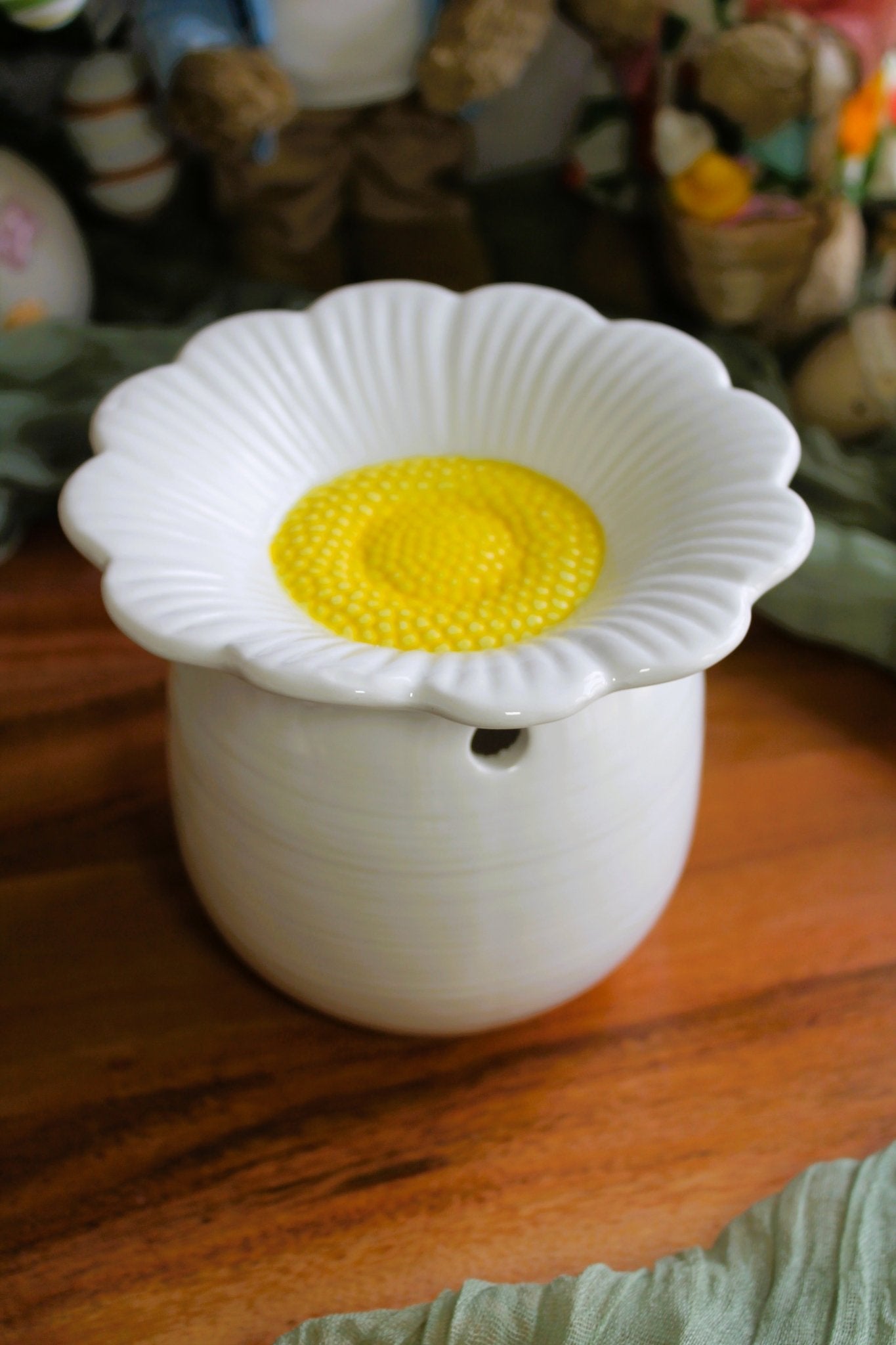 Brûle - parfum en céramique – Design Fleur MARGUERITE - L'Atelier Douceurs & Senteurs