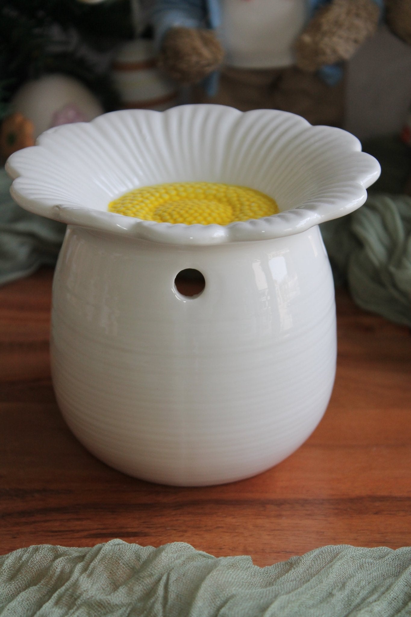 Brûle - parfum en céramique – Design Fleur MARGUERITE - L'Atelier Douceurs & Senteurs