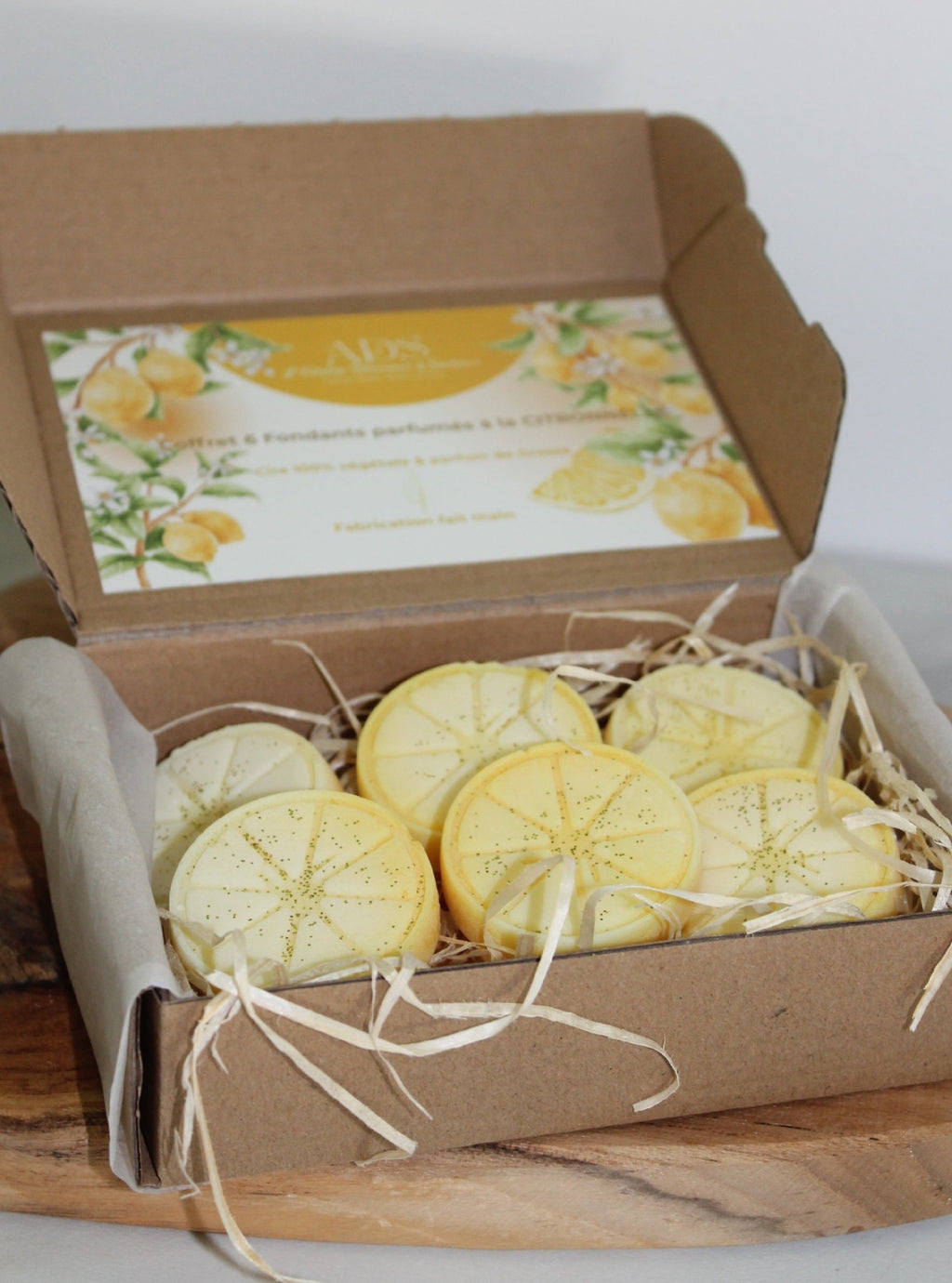 Coffret découverte "CITRONNELLE" – 6 fondants parfumés Cire végétale & parfum de Grasse - L'Atelier Douceurs & Senteurs
