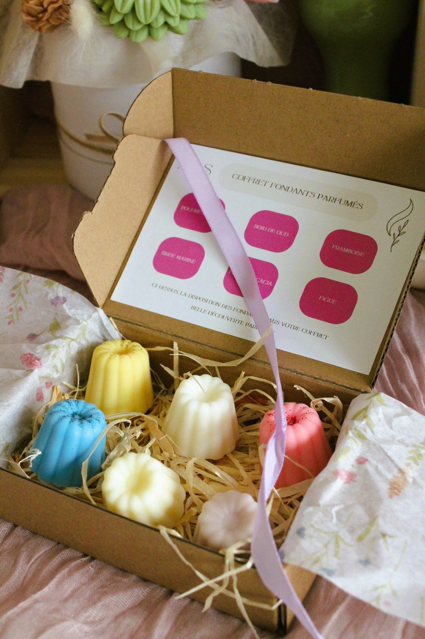 Coffret découverte "FETES DES MERES " – 6 fondants parfumés - L'Atelier Douceurs & Senteurs