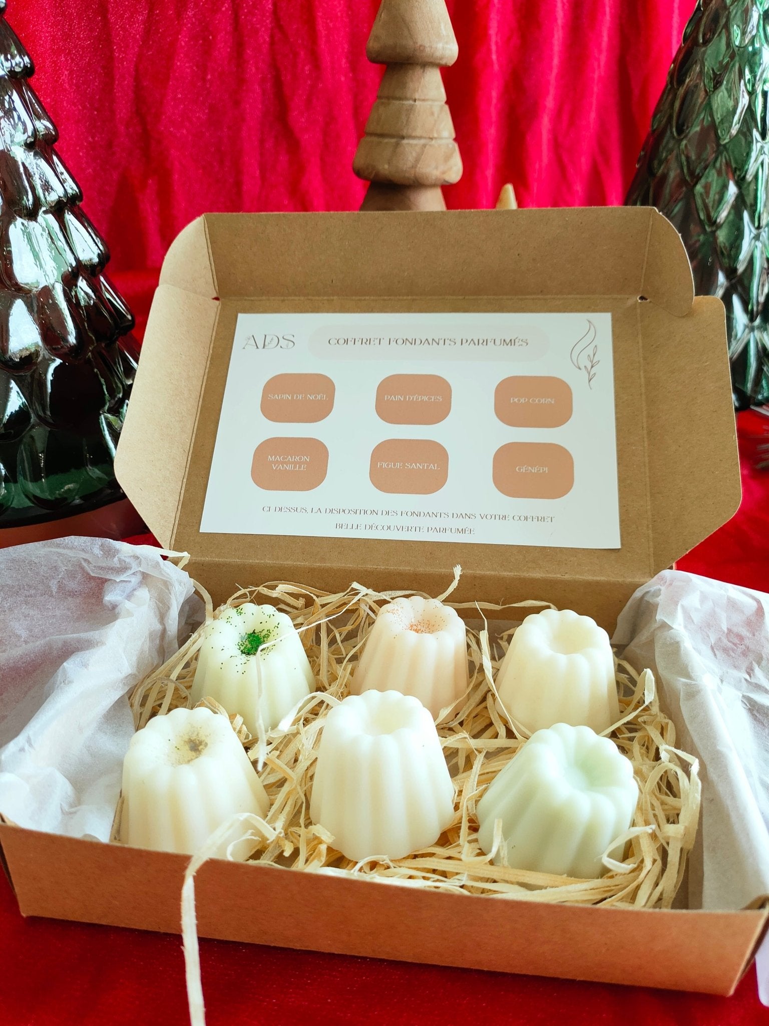 Coffret découverte Noël– 6 fondants parfumés "cire végétale" - L'Atelier Douceurs & Senteurs