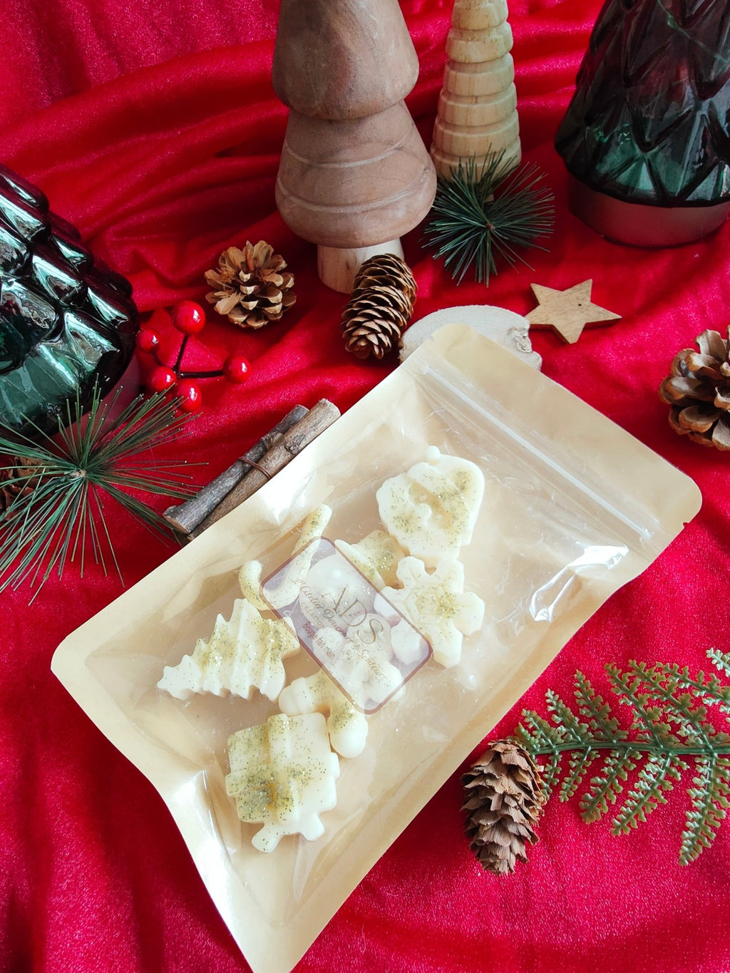 Coffret fondant de Noël– 70g de fondants parfumés - cire végétale - L'Atelier Douceurs & Senteurs